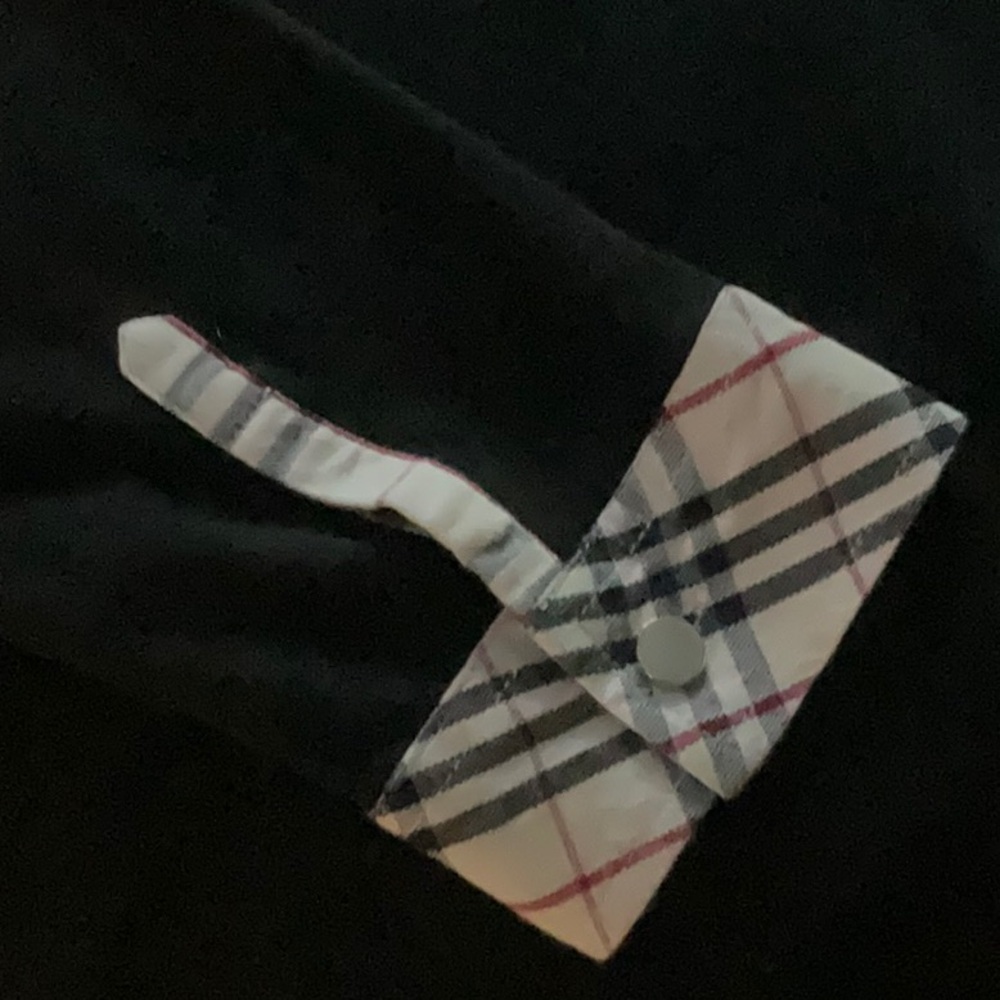 Burberry London Check Trim Long Sleeve Polo Top Size XL - Picture 7 of 9